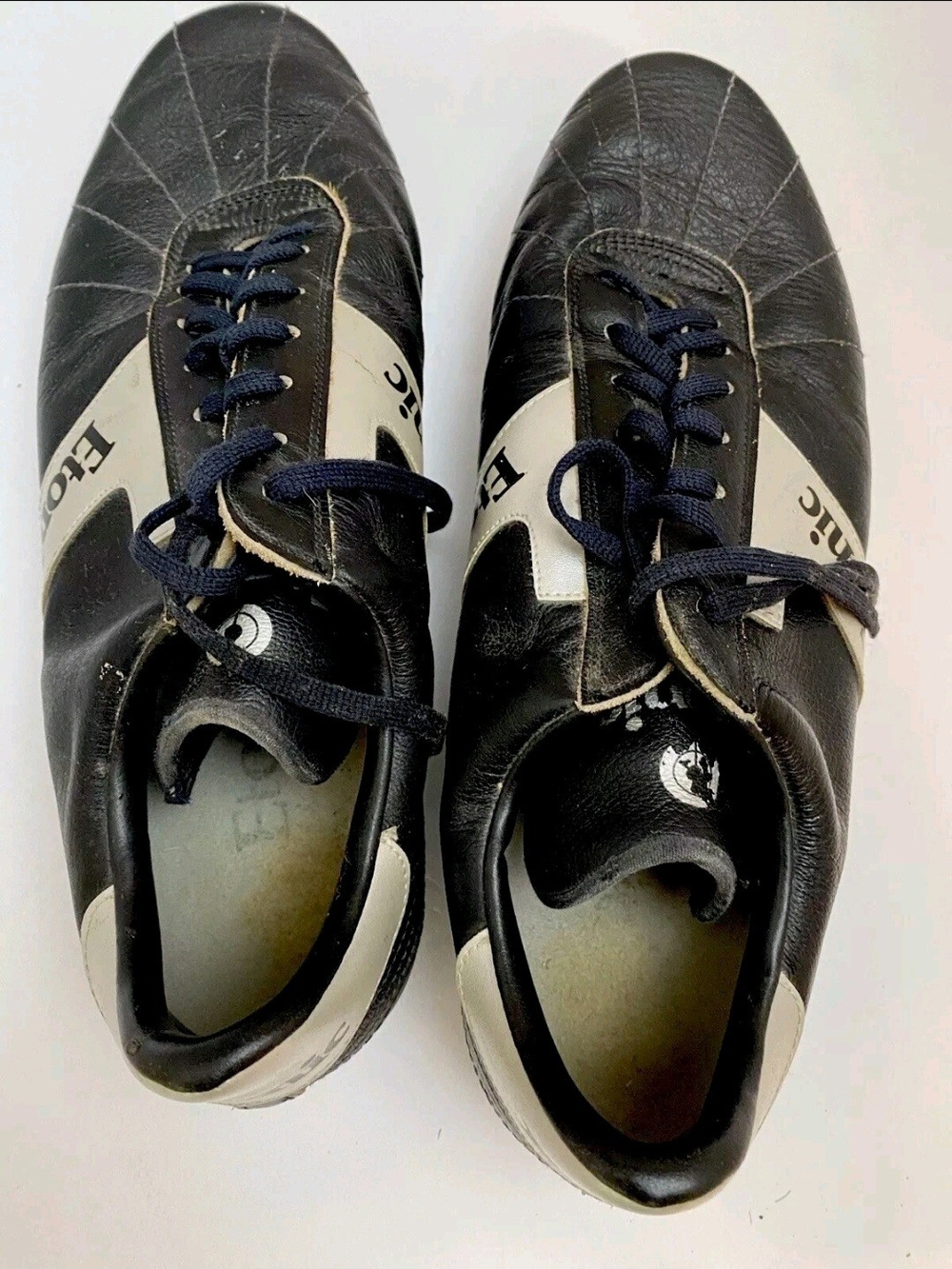 VTG Etonic Soccer Cleats Men’s Shoes Black Silver Metal Cleats RARE Collector’s - Picture 6 of 8